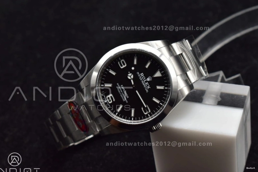 Explorer Dial 39mm Clean Edition I VR3132 SS Black 214270 1:1 on Bracelet Best 0305